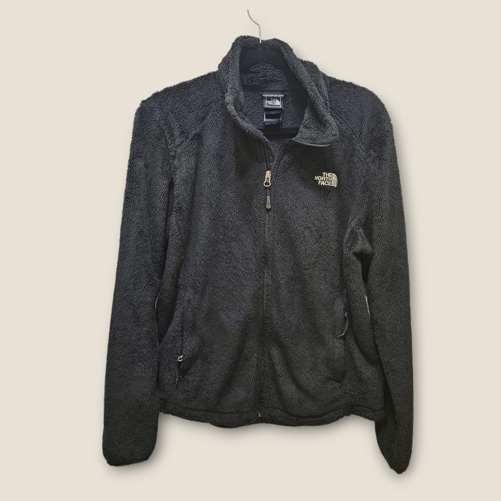 The North Face Womens Fleece Jacket Full Zip‎ Medium Black Cozy Warm